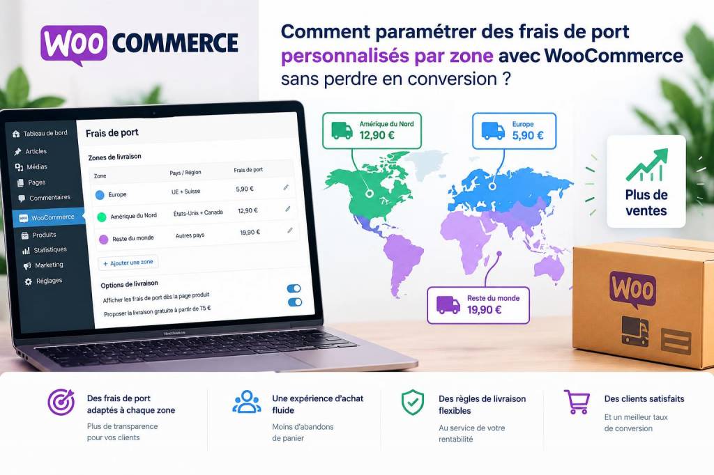 Comment paramétrer des frais de port personnalisés par zone avec woocommerce sans perdre en conversion